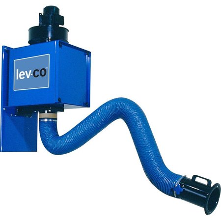 LEV-CO 700-1400 CFM filter unit c/w cleanable filter (CF), 10' extractor arm and wall brackets WF-CF-3000-115
